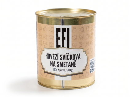 Polędwica wołowa w śmietanie EFI 700 g 2 porcje (termin przydatności do 24 miesięcy)