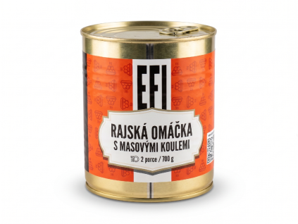 EFI Tomatensoße mit Fleischbällchen 700 g 2 Portionen (Haltbarkeit bis zu 24 Monate)