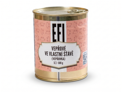 EFI Sertéshús saját levében 500g 2 adag (eltarthatóság legfeljebb 24 hónap)
