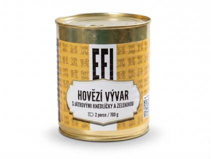 EFI Rosół wołowy z kluseczkami wątrobowymi 700g 2 porcje (termin przydatności do spożycia do 24 miesięcy)