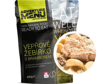 Adventure menu - Pork ribs with potatoes