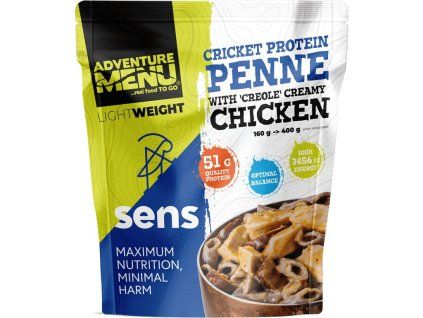 Abenteuermenü – Cricket-Protein-Penne mit Hühnchen in kreolischer Sahnesauce